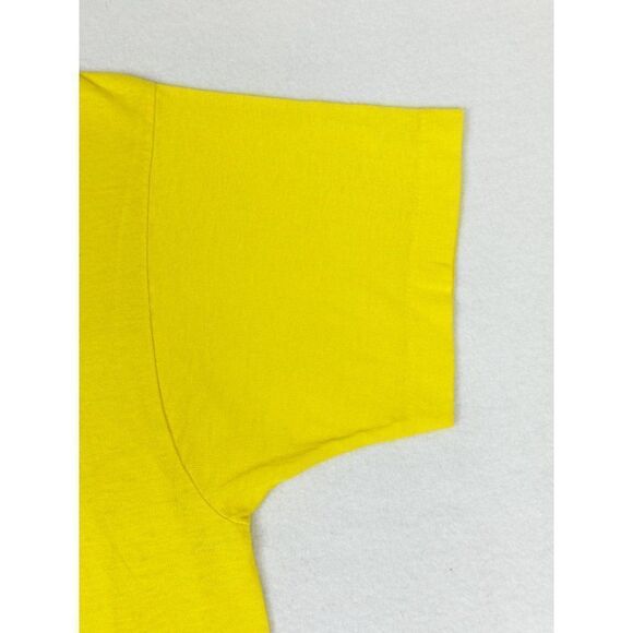 Vintage 1990 Bridgeport Jr High Band T-Shirt Yellow Music Single Stitch - Picture 5 of 8